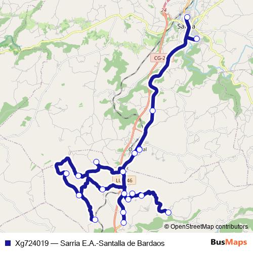 Xg724019 bus Line Map