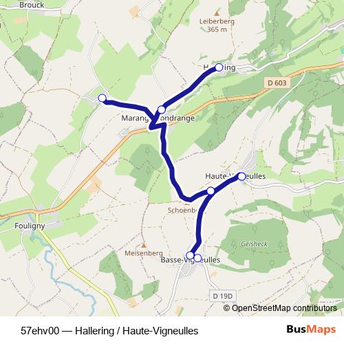 57ehv00 bus Line Map