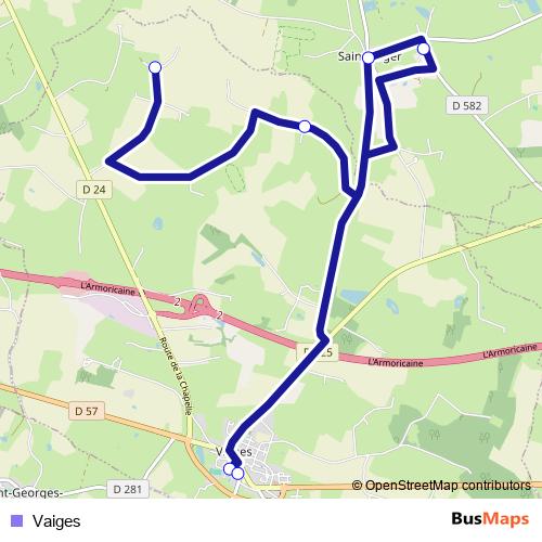 Vaiges bus Line Map