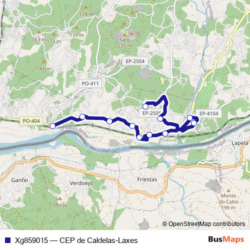 Xg859015 bus Line Map