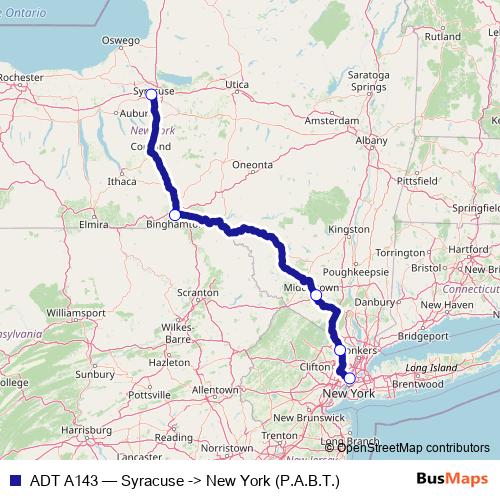 ADT A143 bus Line Map