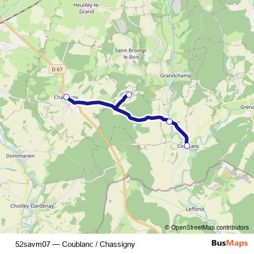 52savm07 bus Line Map
