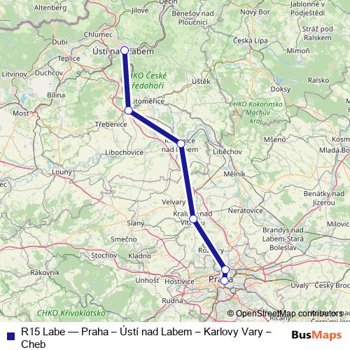 R15 Labe rail Line Map