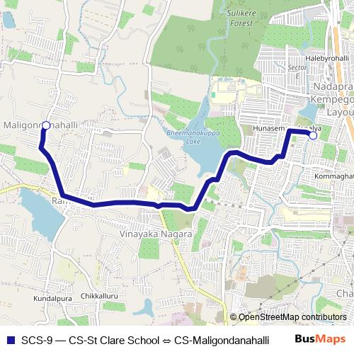 SCS-9 bus Line Map