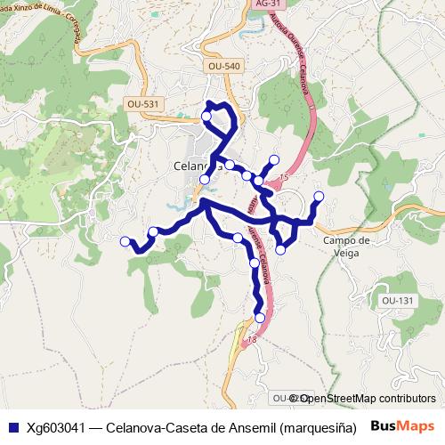 Xg603041 bus Line Map