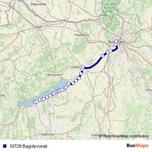 18729 Bagolyvonat rail Line Map