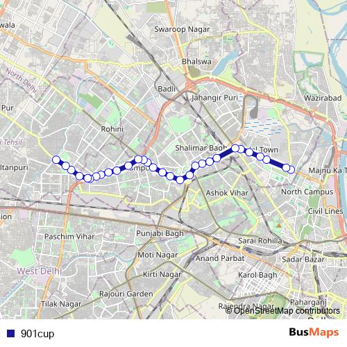 901cup bus Line Map