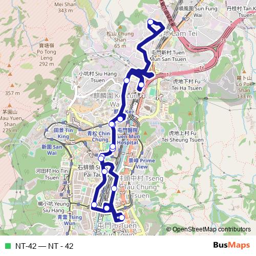 NT-42 bus Line Map
