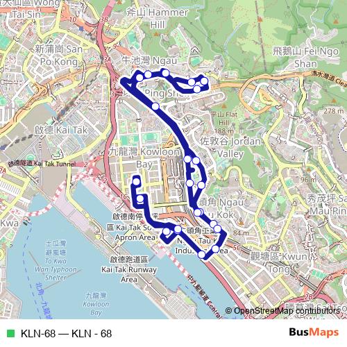 KLN-68 bus Line Map