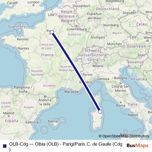 OLB-Cdg air Line Map