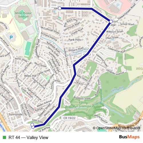 RT 44 bus Line Map