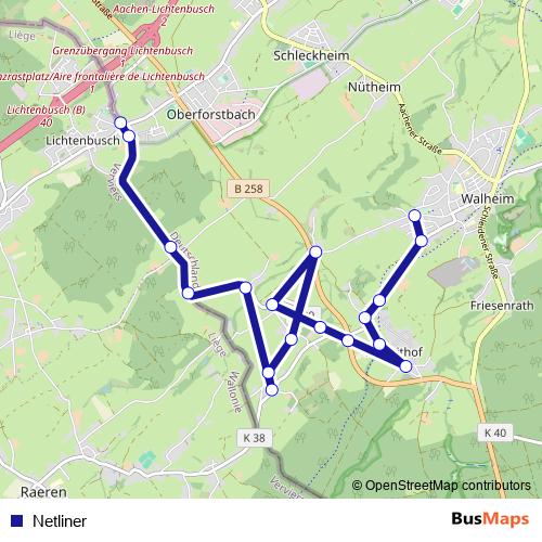 Netliner bus Line Map