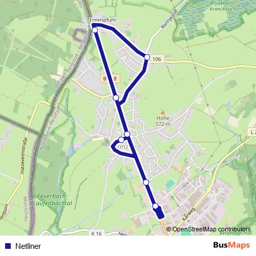 Netliner bus Line Map