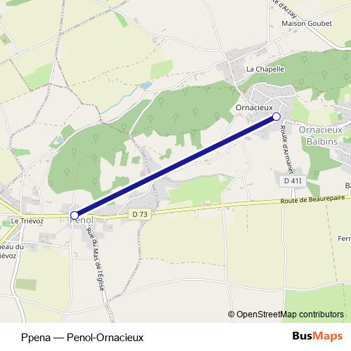 Ppena bus Line Map