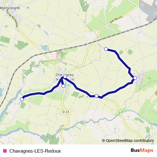 Chavagnes-LES-Redoux bus Line Map
