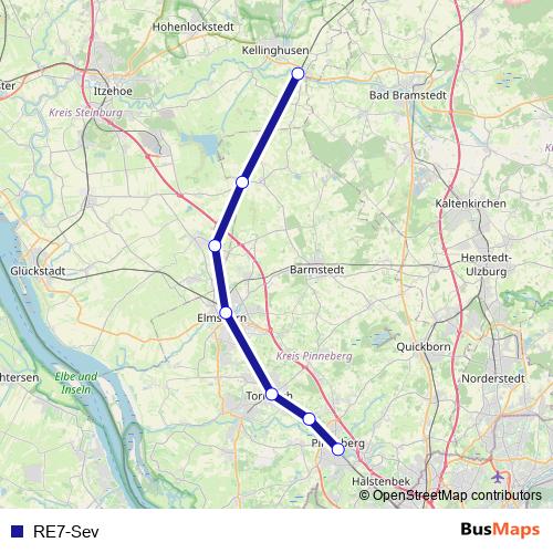 RE7-Sev bus Line Map