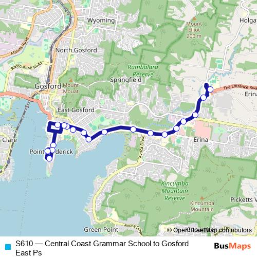 S610 bus Line Map