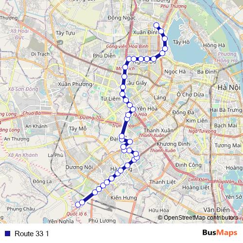 Route 33 1 bus Line Map