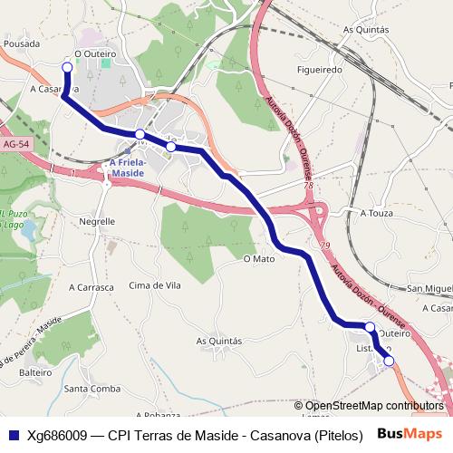 Xg686009 bus Line Map