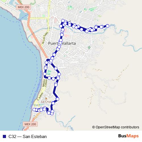 C32 bus Line Map