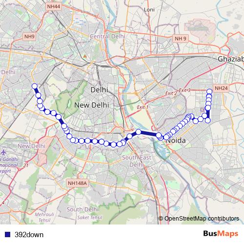 392down bus Line Map