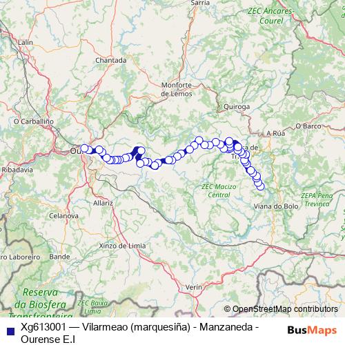 Xg613001 bus Line Map