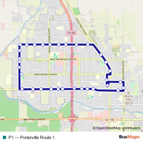 P1 bus Line Map