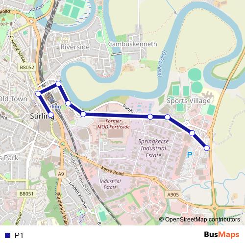 P1 bus Line Map