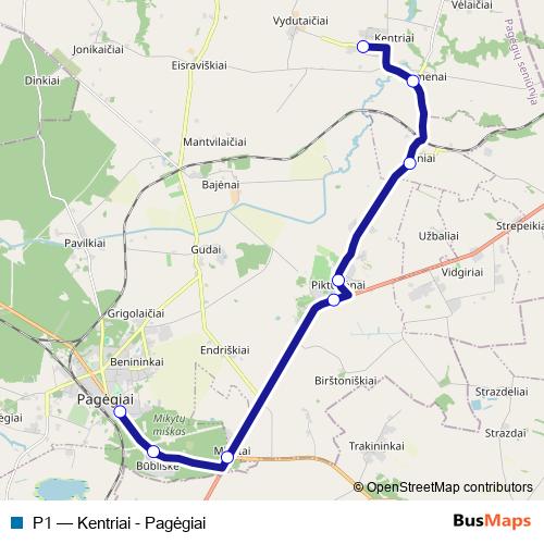 P1 bus Line Map
