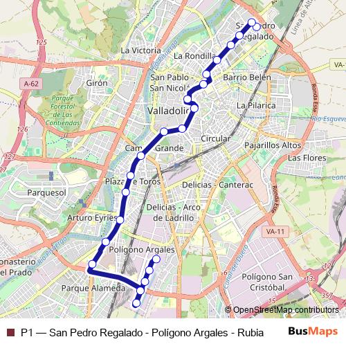 P1 bus Line Map