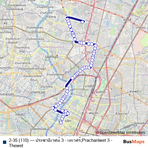 2-35 (110) bus Line Map