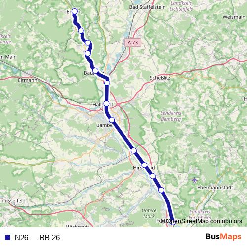 N26 rail Line Map