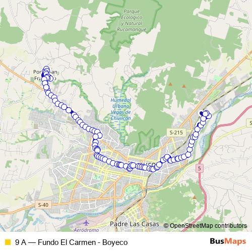9 A bus Line Map