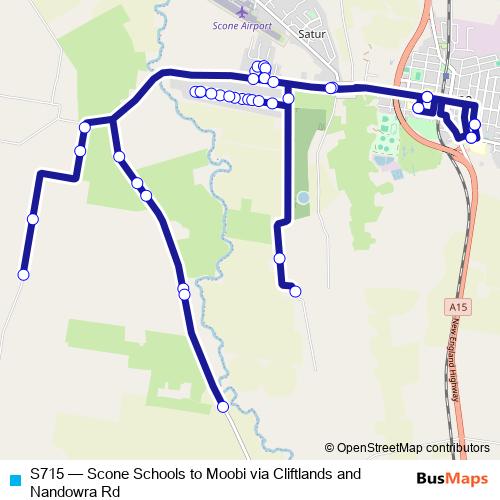 S715 bus Line Map