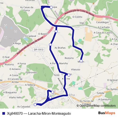 Xg848070 bus Line Map