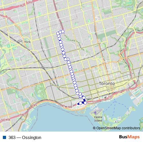 363 bus Line Map