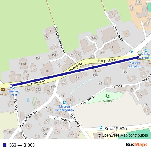 363 bus Line Map