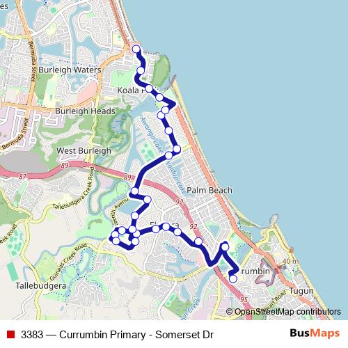 3383 bus Line Map