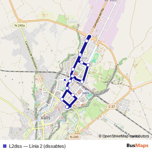 L2diss bus Line Map