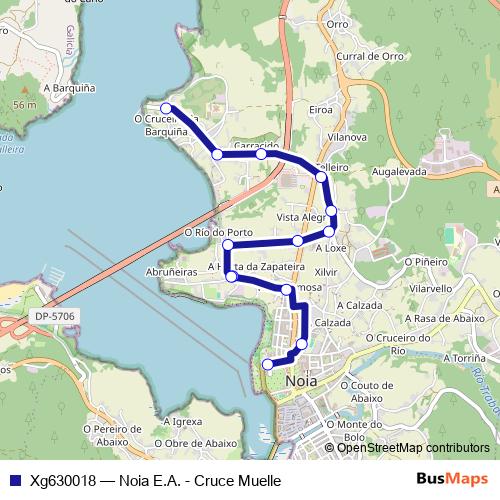 Xg630018 bus Line Map