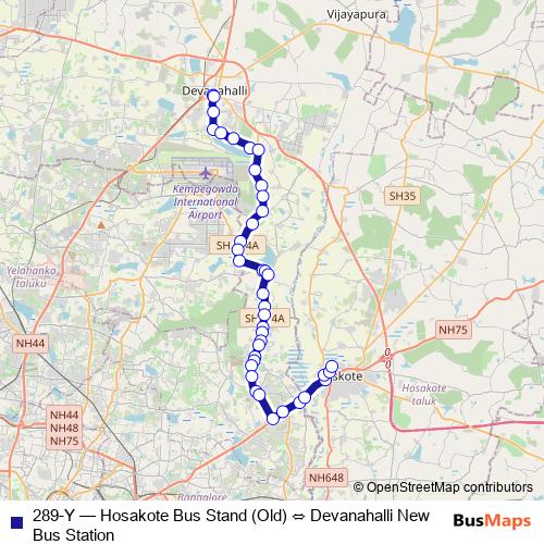 289-Y bus Line Map
