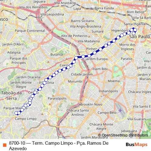 8700-10 bus Line Map