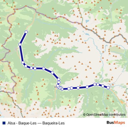 Alsa - Baque-Les bus Line Map