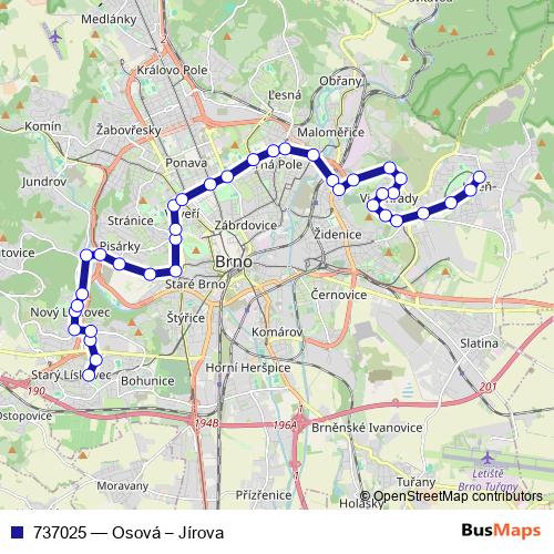 737025 trolleybus Line Map