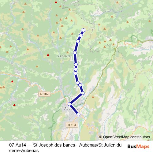07-Au14 bus Line Map