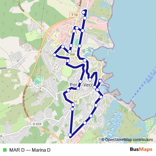 MAR D bus Line Map
