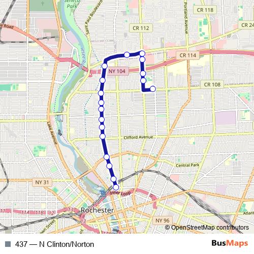 437 bus Line Map