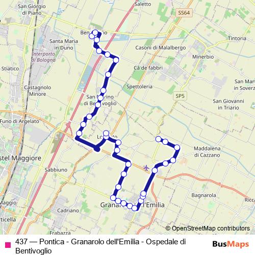 437 bus Line Map