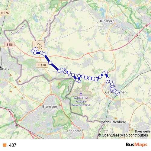 437 bus Line Map