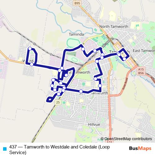 437 bus Line Map
